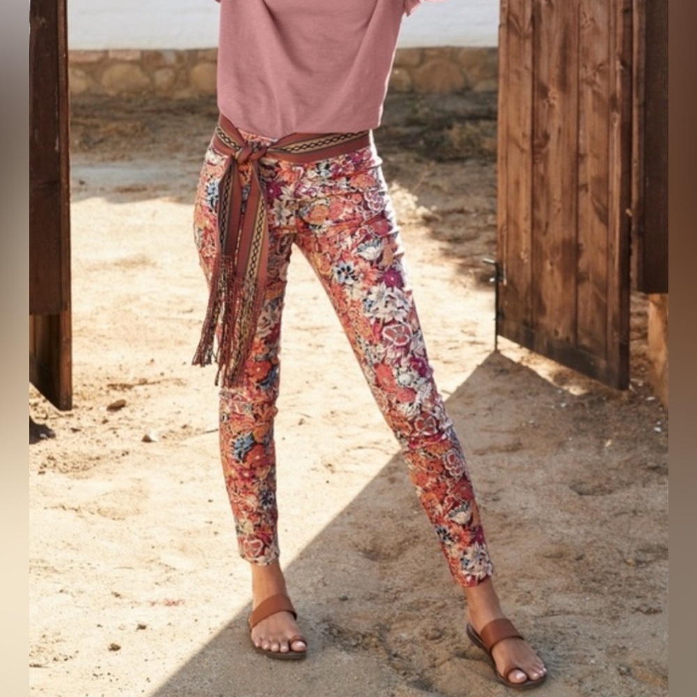 Peruvian Connection Primavera Floral Pants Size 12